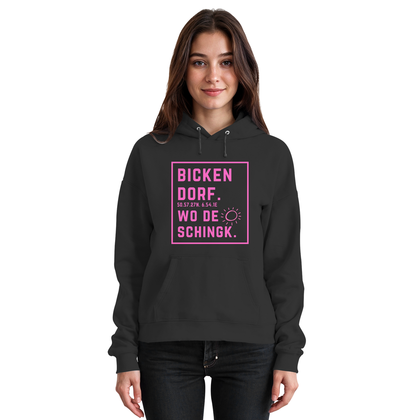 Wo de Sonn schingk - Bickendorf Druck  - Basic Unisex Hoodie
