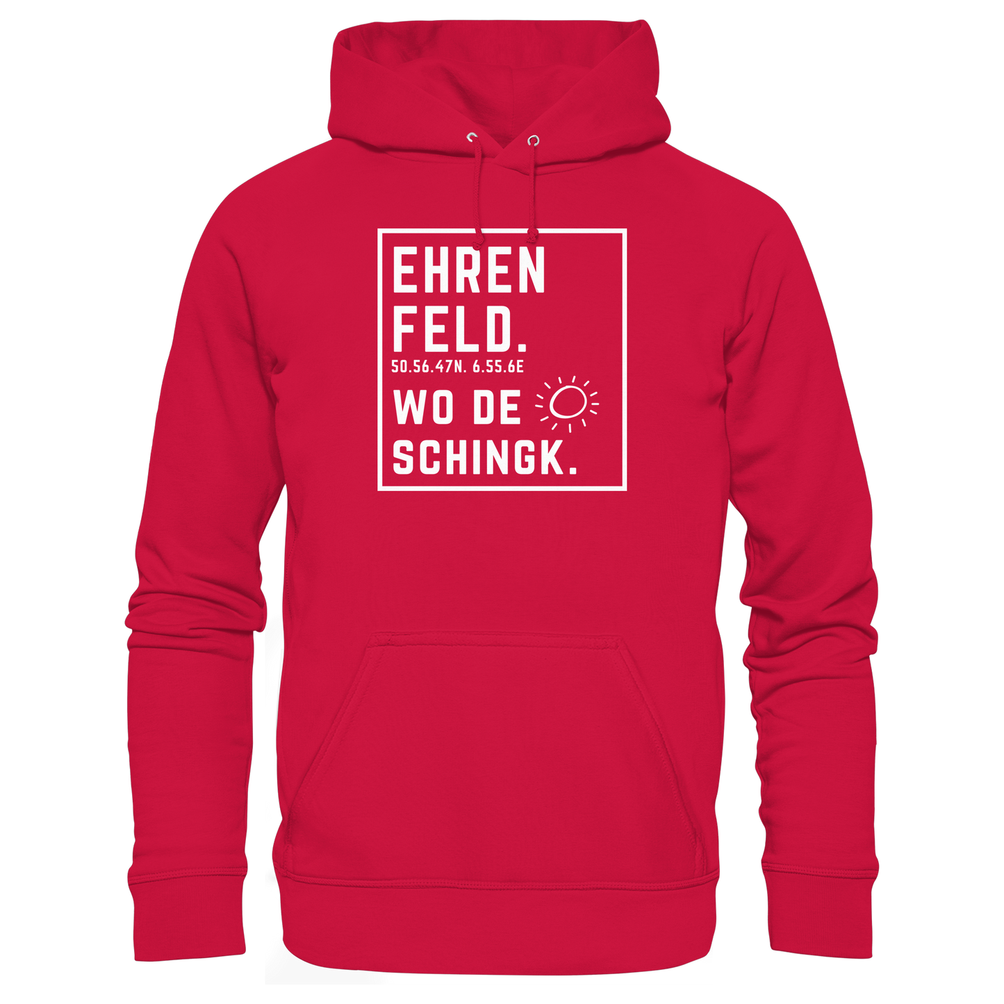 Wo de Sonn schingk - Ehrenfeld Druck - Basic Unisex Hoodie