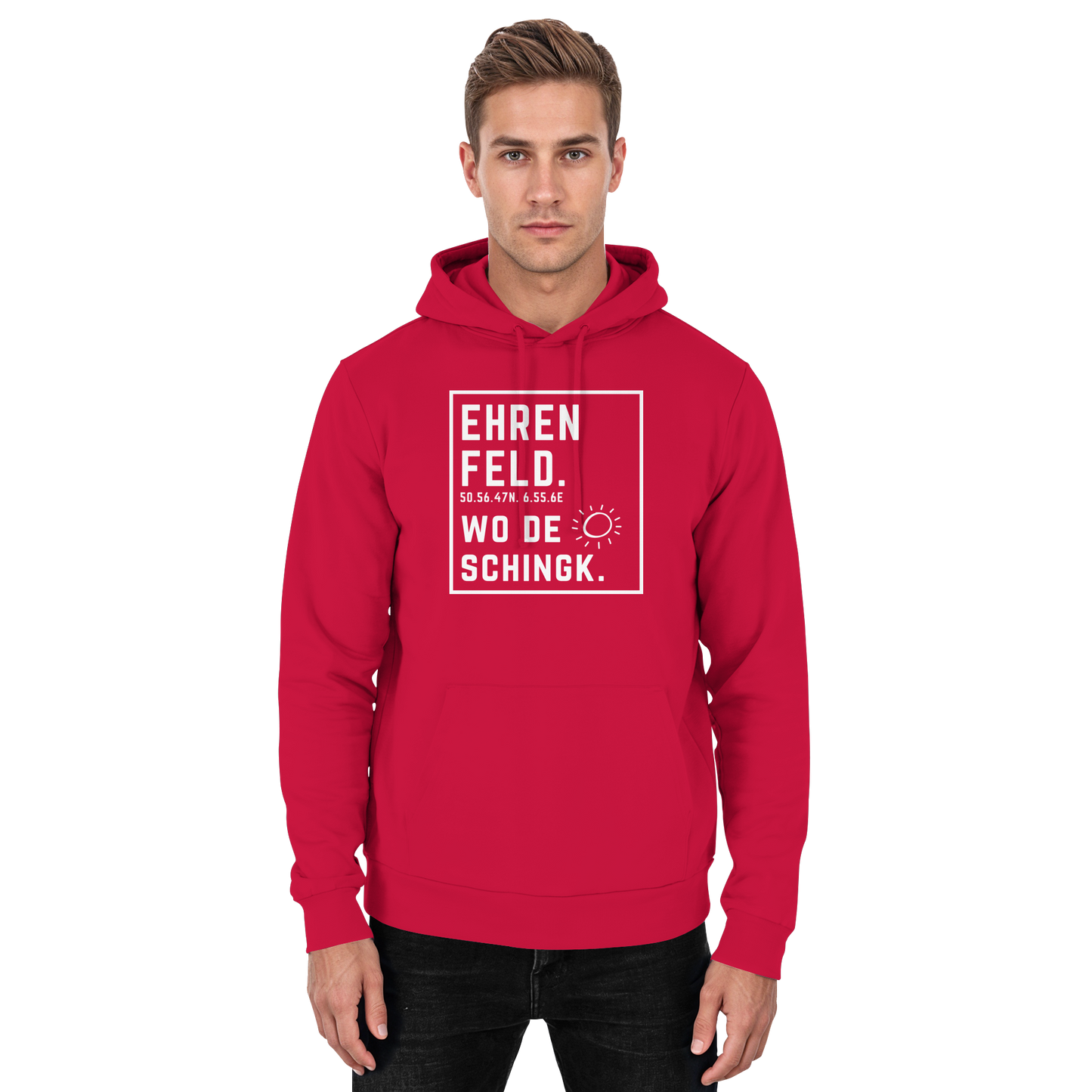 Wo de Sonn schingk - Ehrenfeld Druck - Basic Unisex Hoodie