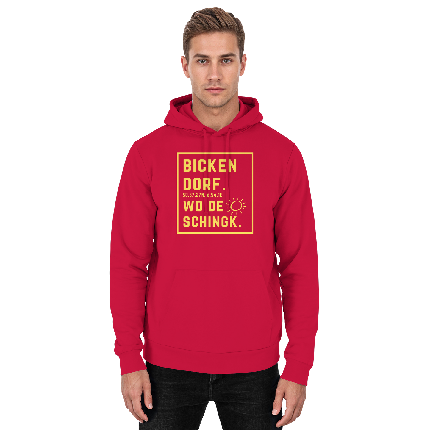 Wo de Sonn schingk - Bickendorf Druck - Basic Unisex Hoodie
