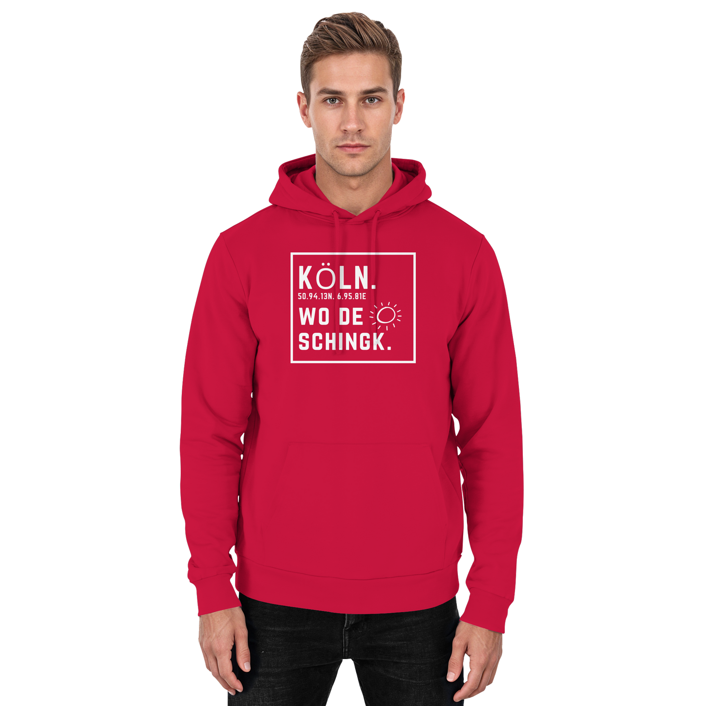 Wo de Sonn schingk - Köln Druck - Basic Unisex Hoodie