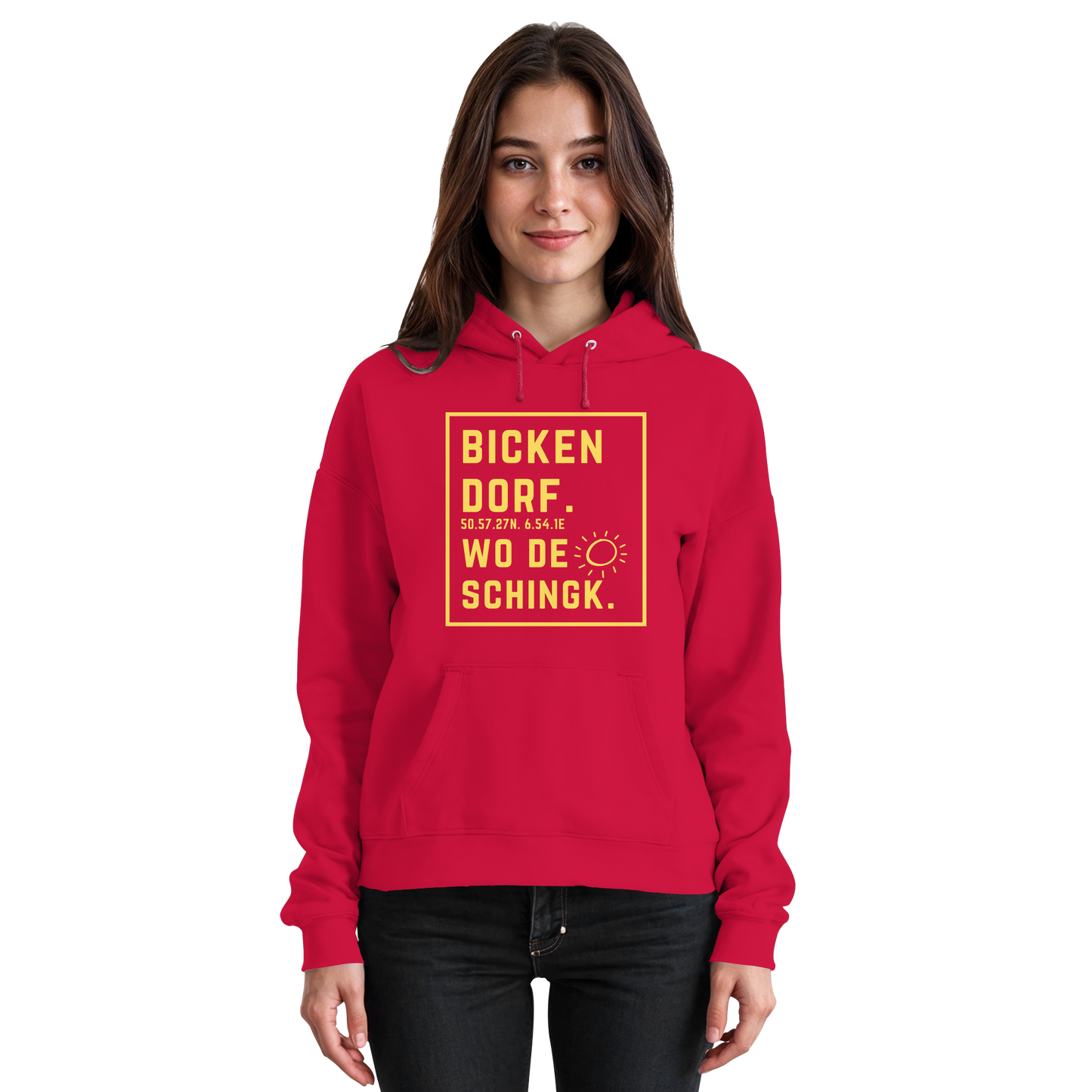Wo de Sonn schingk - Bickendorf Druck - Basic Unisex Hoodie