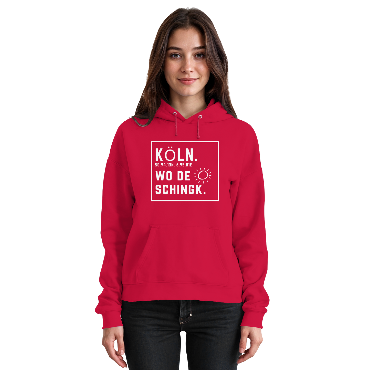 Wo de Sonn schingk - Köln Druck - Basic Unisex Hoodie