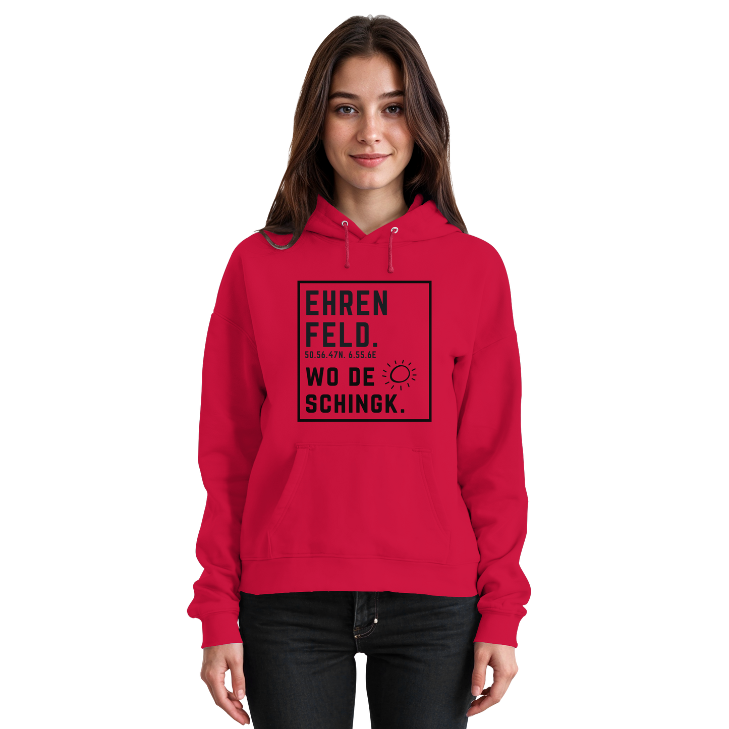 Wo de Sonn schingk - Ehrenfeld Druck  - Basic Unisex Hoodie