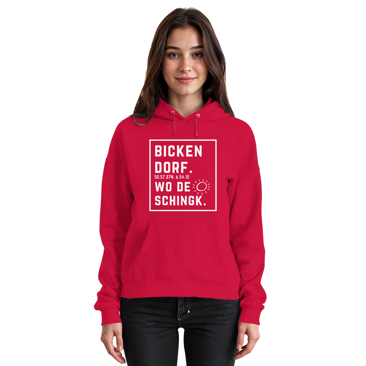 Wo de Sonn schingk - Bickendorf Druck - Basic Unisex Hoodie