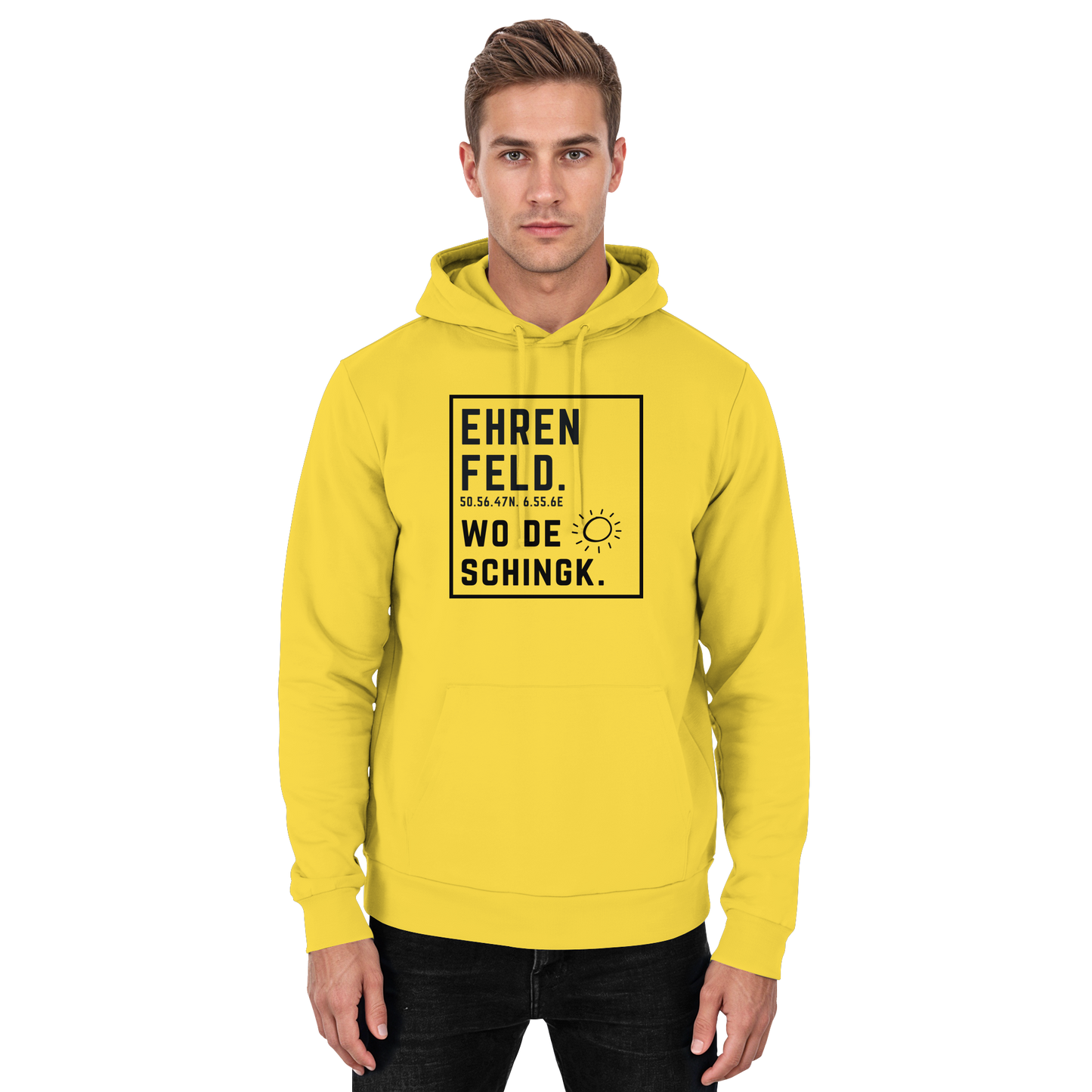 Wo de Sonn schingk - Ehrenfeld Druck  - Basic Unisex Hoodie