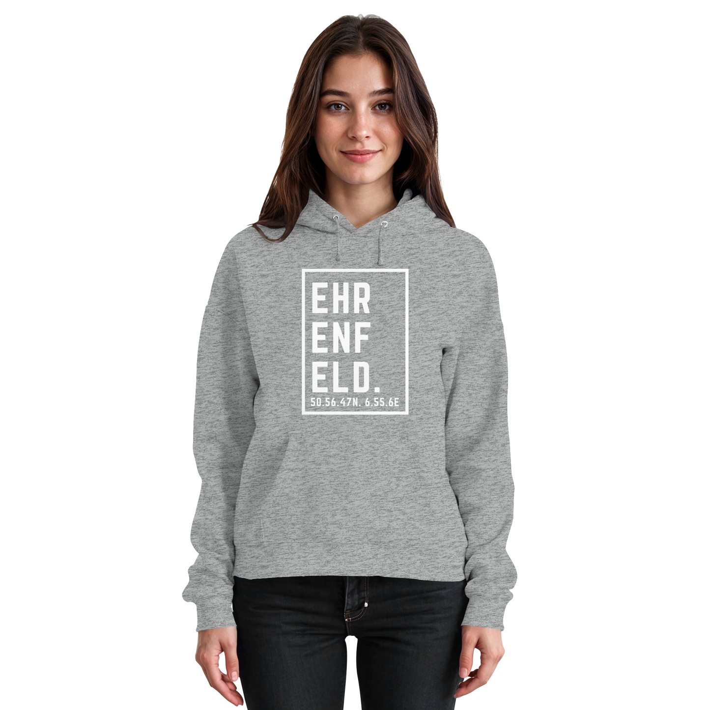 Ehrenfeld Koordinaten (großer Druck auf der Brust) - Basic Unisex Hoodie