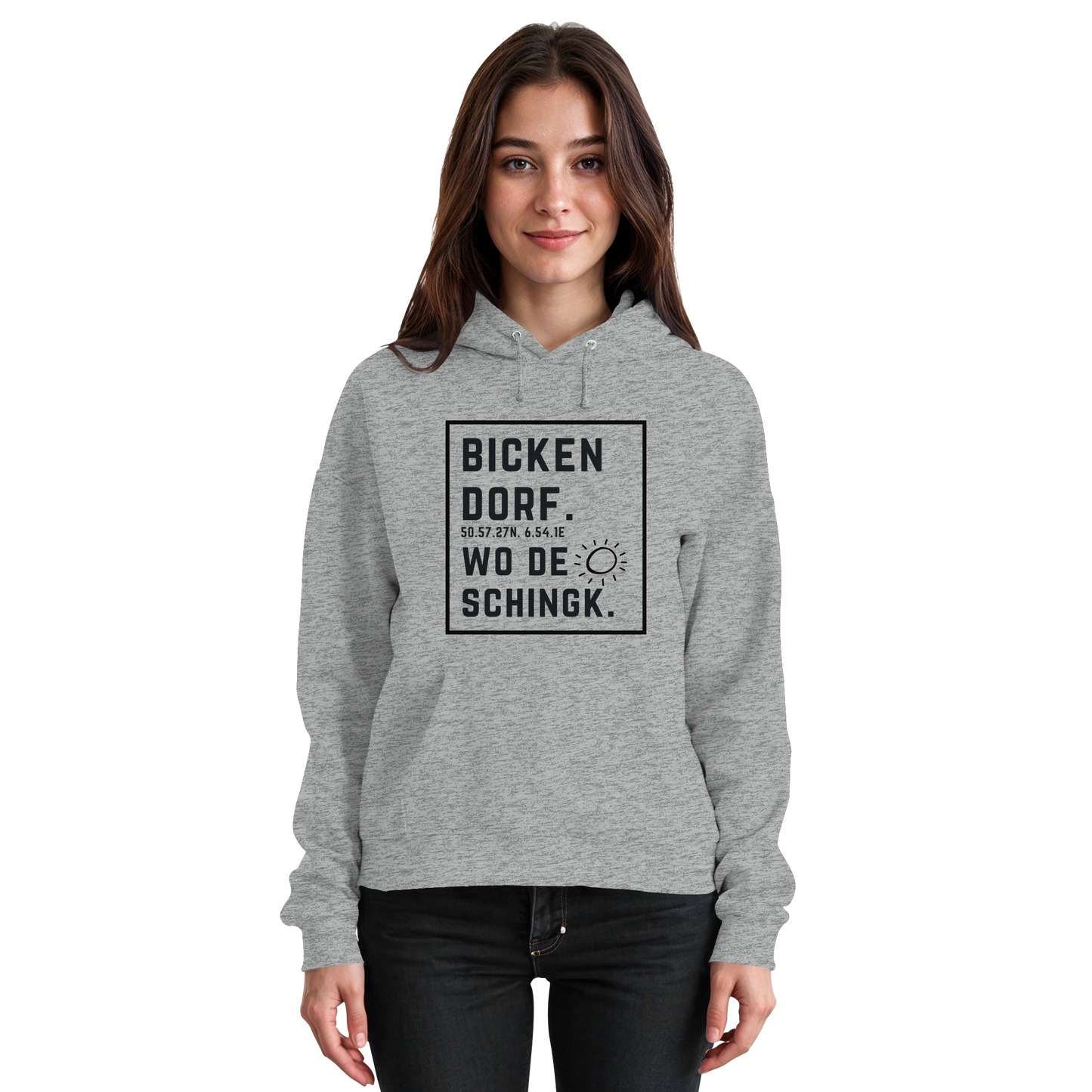 Wo de Sonn schingk - Bickendorf Druck  - Basic Unisex Hoodie