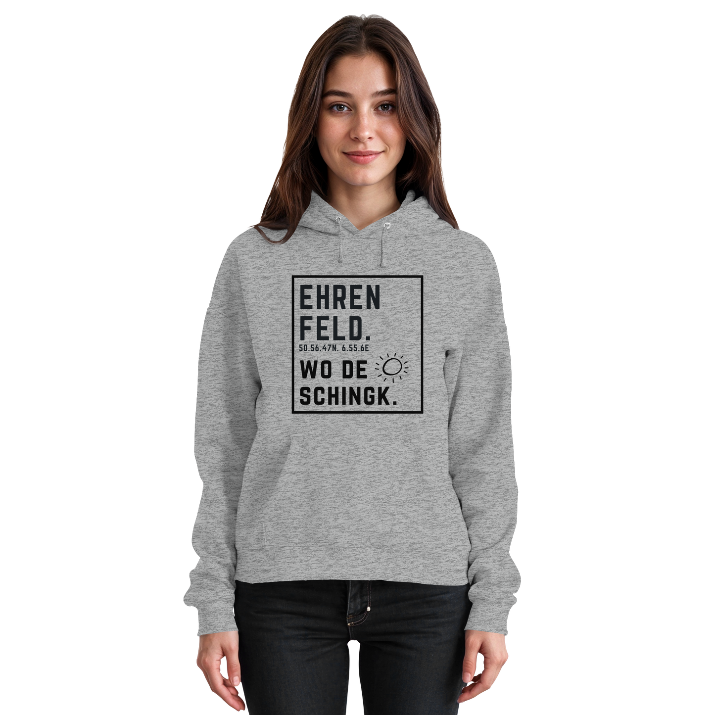 Wo de Sonn schingk - Ehrenfeld Druck  - Basic Unisex Hoodie