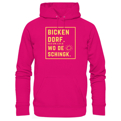 Wo de Sonn schingk - Bickendorf Druck - Basic Unisex Hoodie