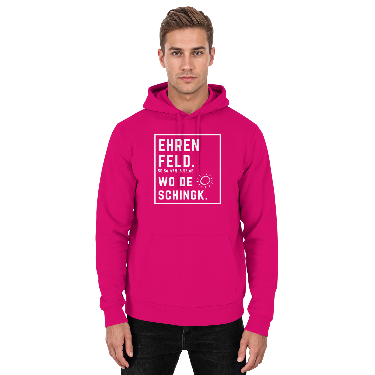 Wo de Sonn schingk - Ehrenfeld Druck - Basic Unisex Hoodie