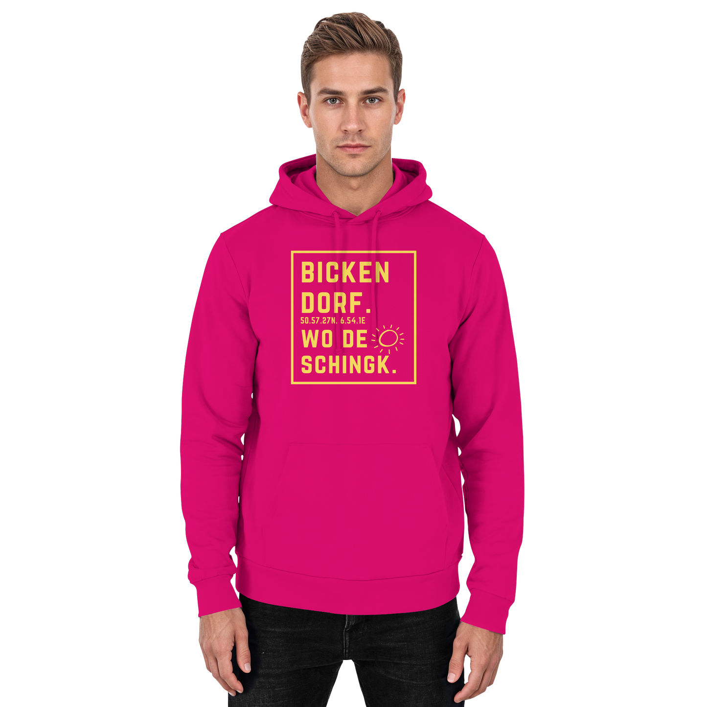 Wo de Sonn schingk - Bickendorf Druck - Basic Unisex Hoodie