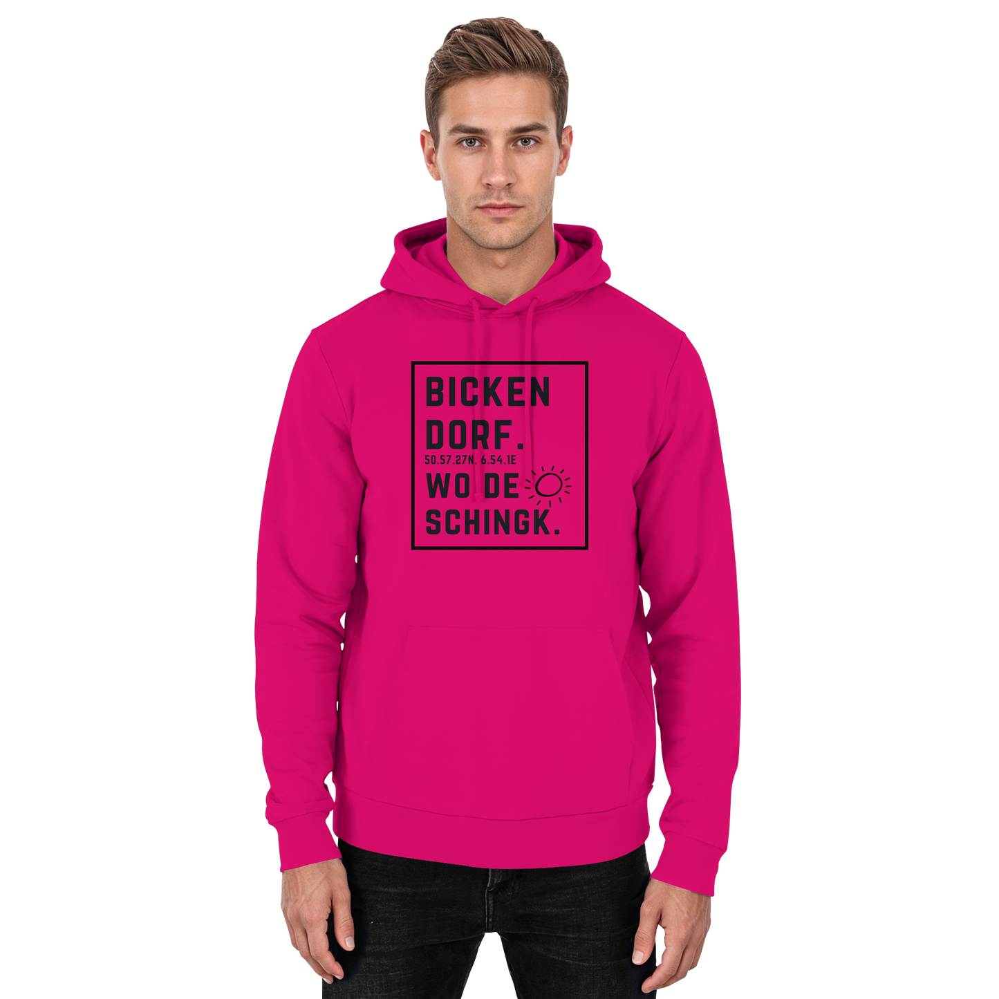 Wo de Sonn schingk - Bickendorf Druck  - Basic Unisex Hoodie