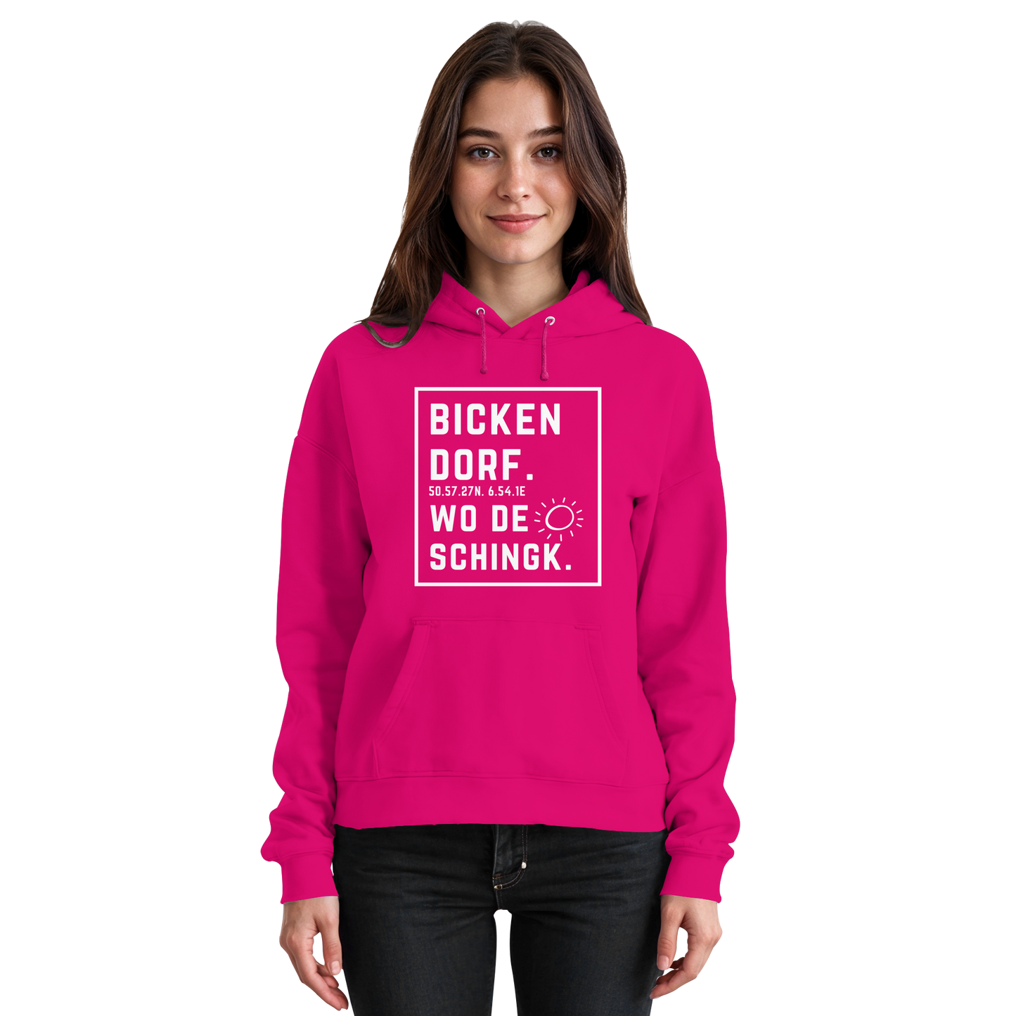 Wo de Sonn schingk - Bickendorf Druck - Basic Unisex Hoodie