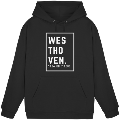 Westhoven Koordinaten (großer Druck auf der Brust) - Basic Unisex Hoodie