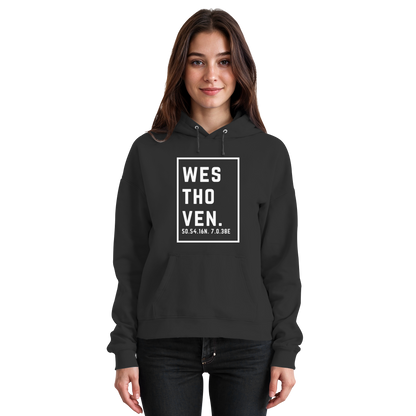 Westhoven Koordinaten (großer Druck auf der Brust) - Basic Unisex Hoodie