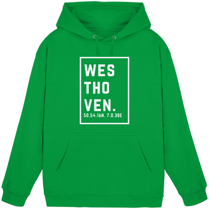 Westhoven Koordinaten (großer Druck auf der Brust) - Basic Unisex Hoodie