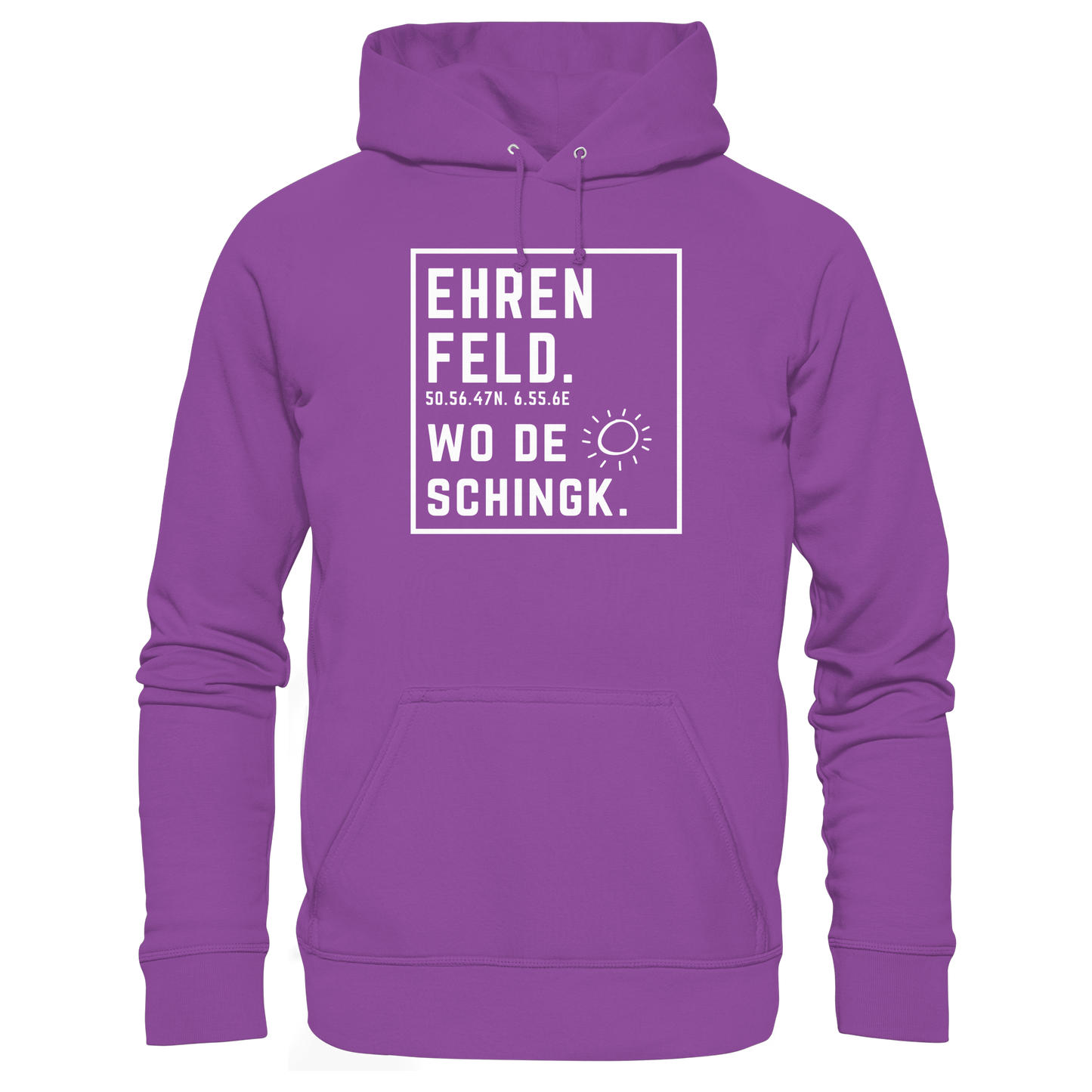 Wo de Sonn schingk - Ehrenfeld Druck - Basic Unisex Hoodie
