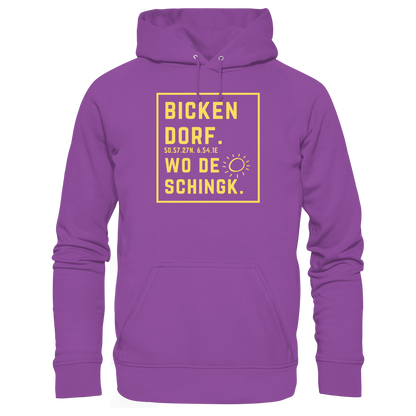 Wo de Sonn schingk - Bickendorf Druck - Basic Unisex Hoodie