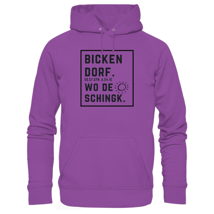 Wo de Sonn schingk - Bickendorf Druck  - Basic Unisex Hoodie