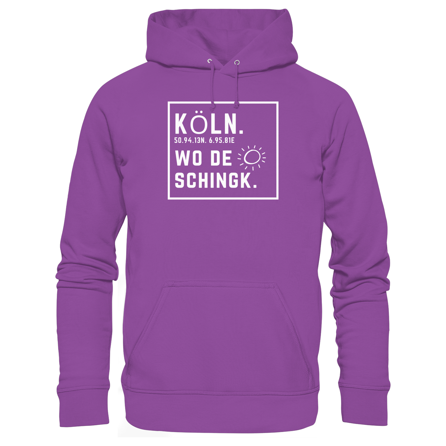 Wo de Sonn schingk - Köln Druck - Basic Unisex Hoodie