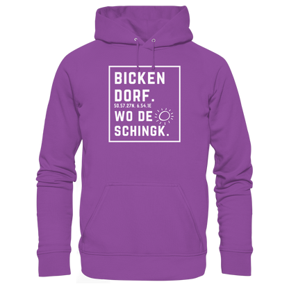 Wo de Sonn schingk - Bickendorf Druck - Basic Unisex Hoodie