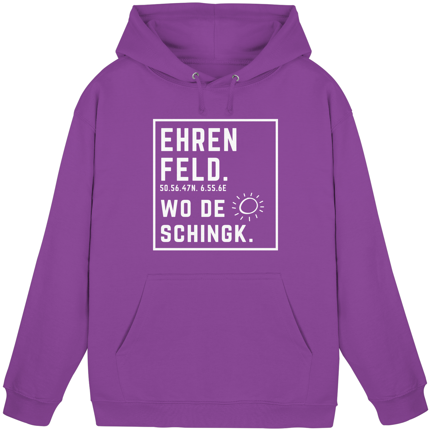 Wo de Sonn schingk - Ehrenfeld Druck - Basic Unisex Hoodie