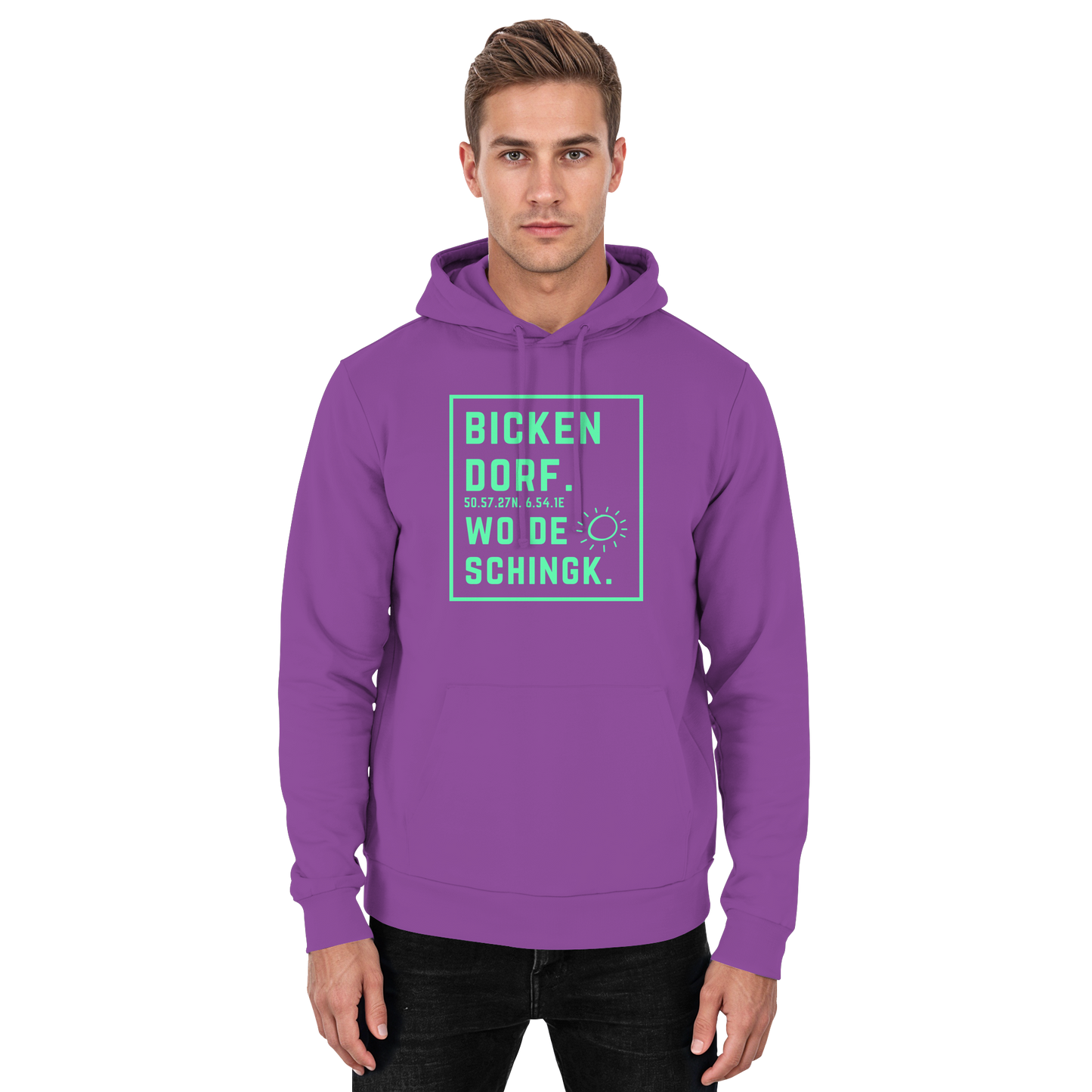 Wo de Sonn schingk - Bickendorf Druck - Basic Unisex Hoodie