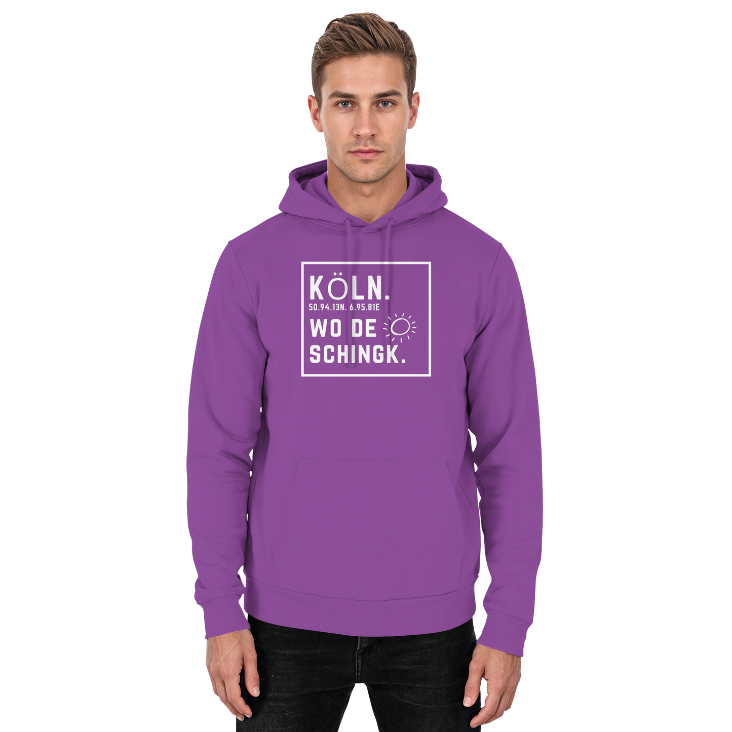 Wo de Sonn schingk - Köln Druck - Basic Unisex Hoodie