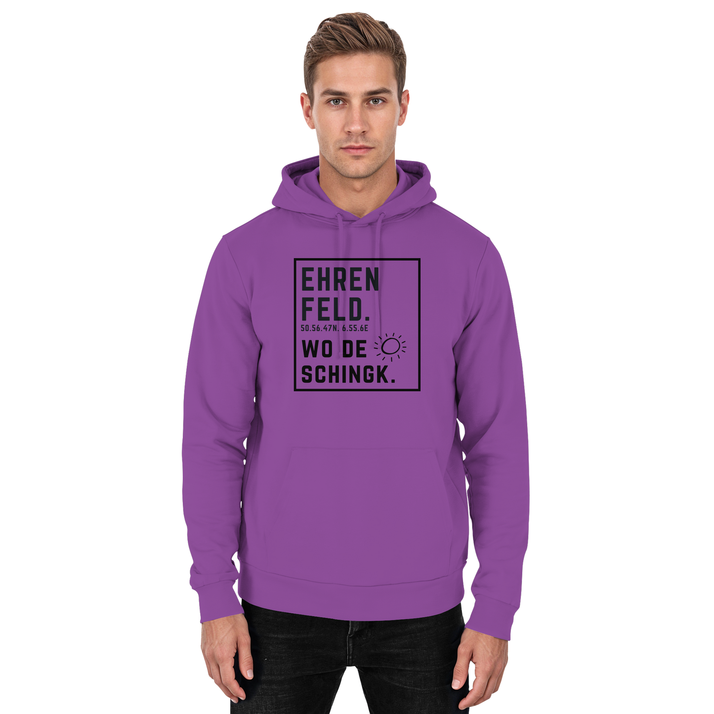Wo de Sonn schingk - Ehrenfeld Druck  - Basic Unisex Hoodie