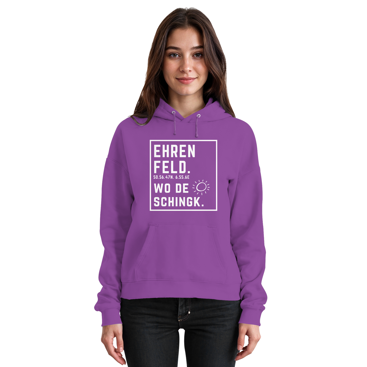 Wo de Sonn schingk - Ehrenfeld Druck - Basic Unisex Hoodie