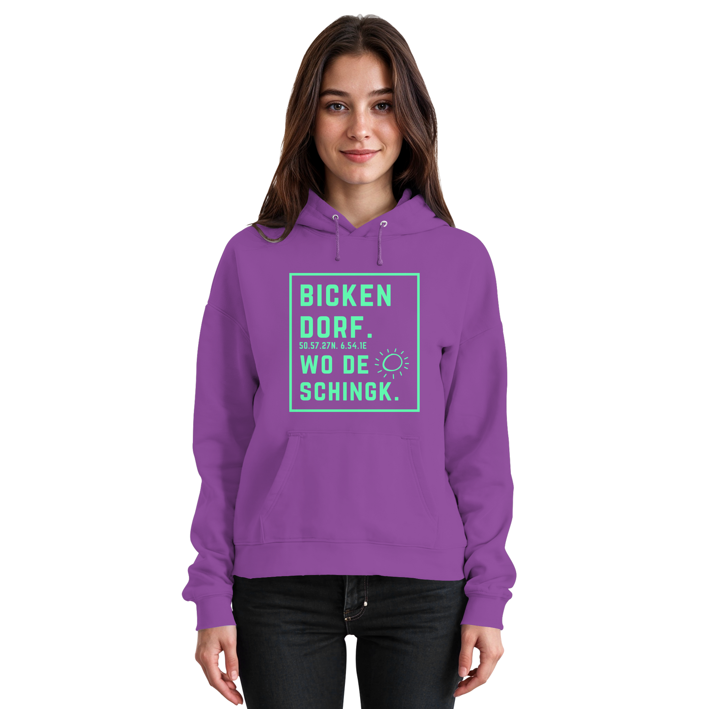 Wo de Sonn schingk - Bickendorf Druck - Basic Unisex Hoodie