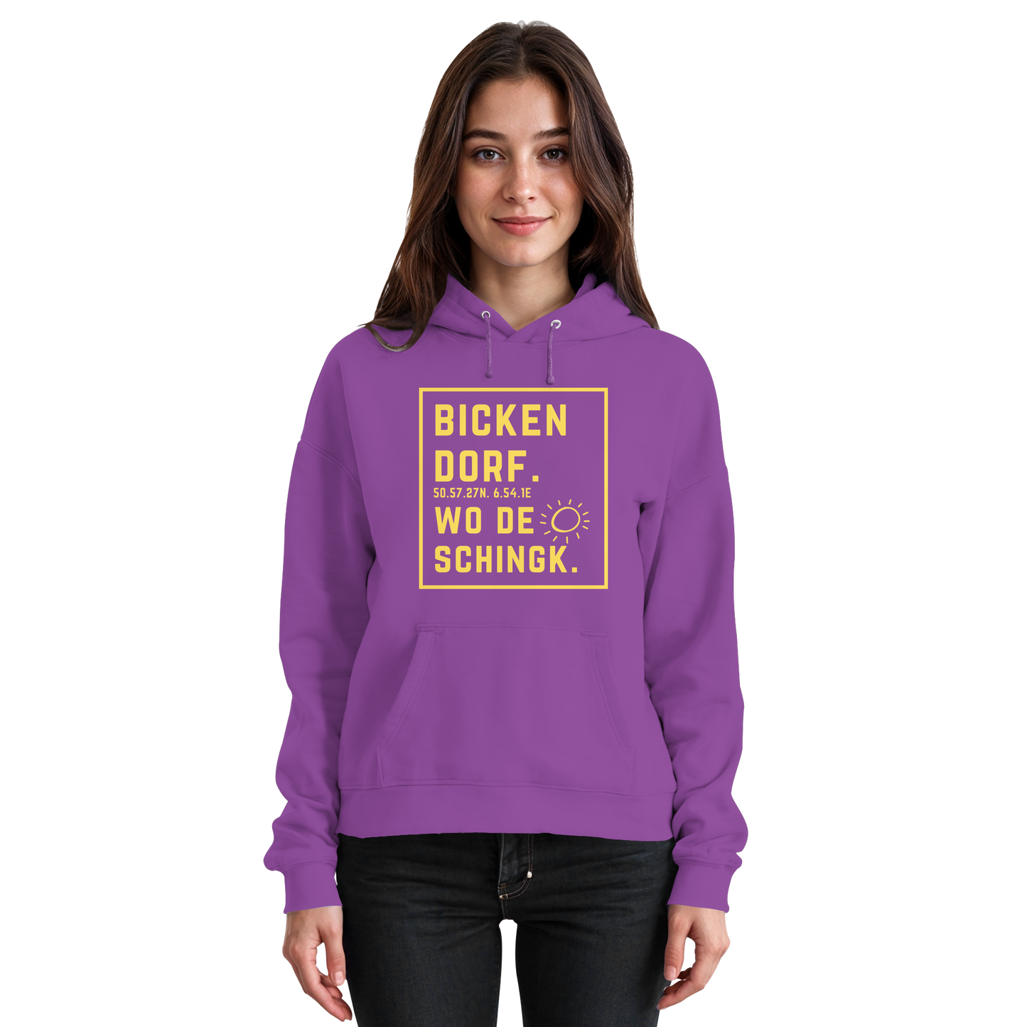 Wo de Sonn schingk - Bickendorf Druck - Basic Unisex Hoodie