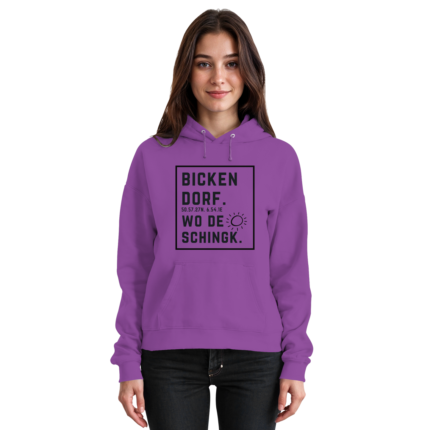 Wo de Sonn schingk - Bickendorf Druck  - Basic Unisex Hoodie