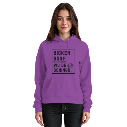 Wo de Sonn schingk - Bickendorf Druck  - Basic Unisex Hoodie