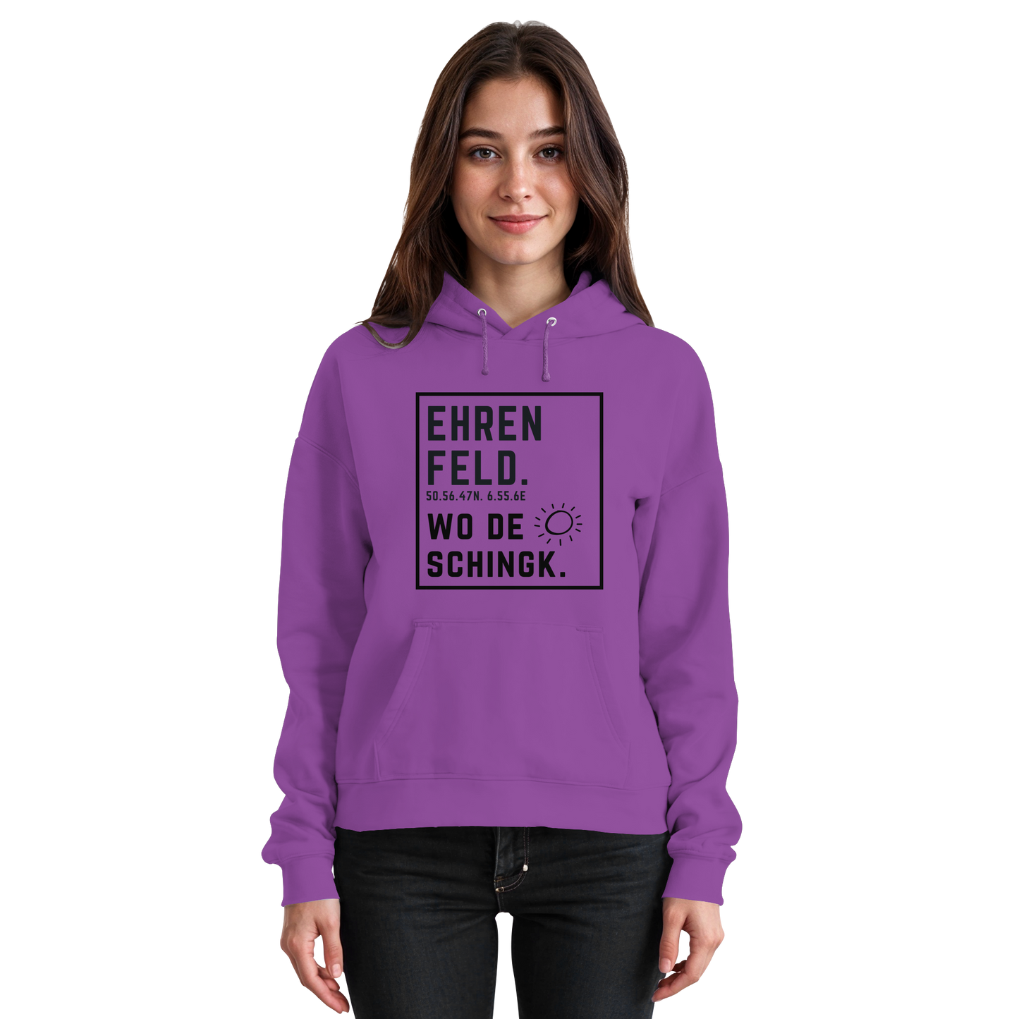 Wo de Sonn schingk - Ehrenfeld Druck  - Basic Unisex Hoodie
