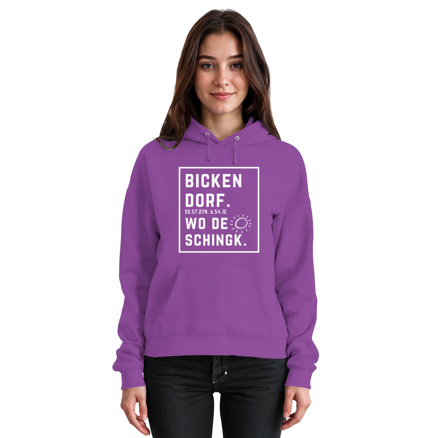 Wo de Sonn schingk - Bickendorf Druck - Basic Unisex Hoodie