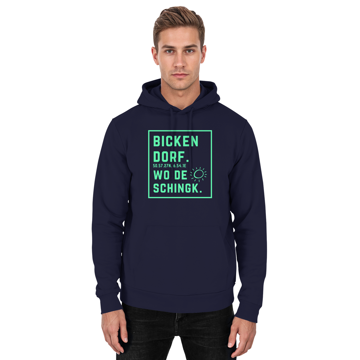 Wo de Sonn schingk - Bickendorf Druck - Basic Unisex Hoodie