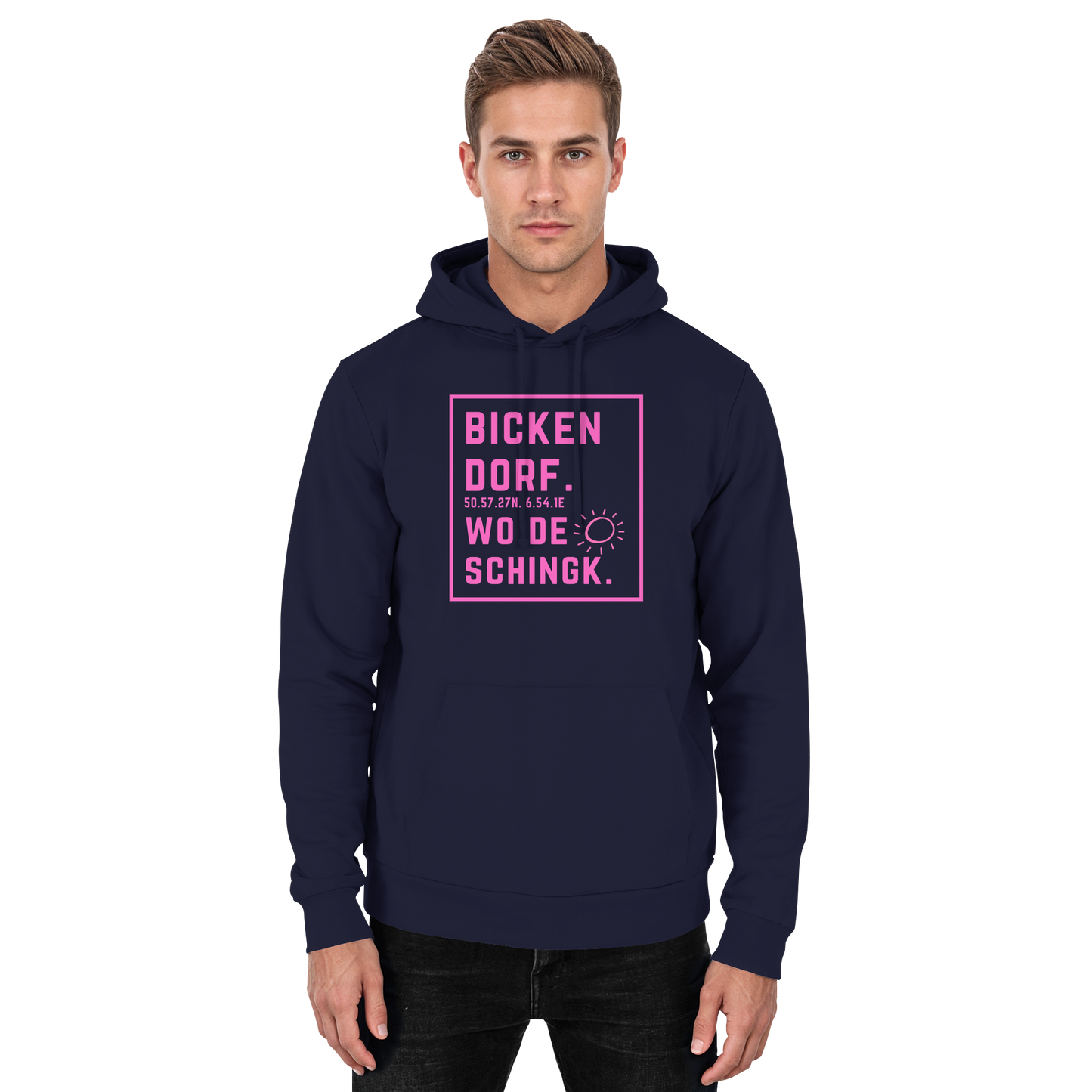 Wo de Sonn schingk - Bickendorf Druck  - Basic Unisex Hoodie