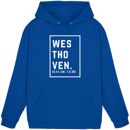 Westhoven Koordinaten (großer Druck auf der Brust) - Basic Unisex Hoodie