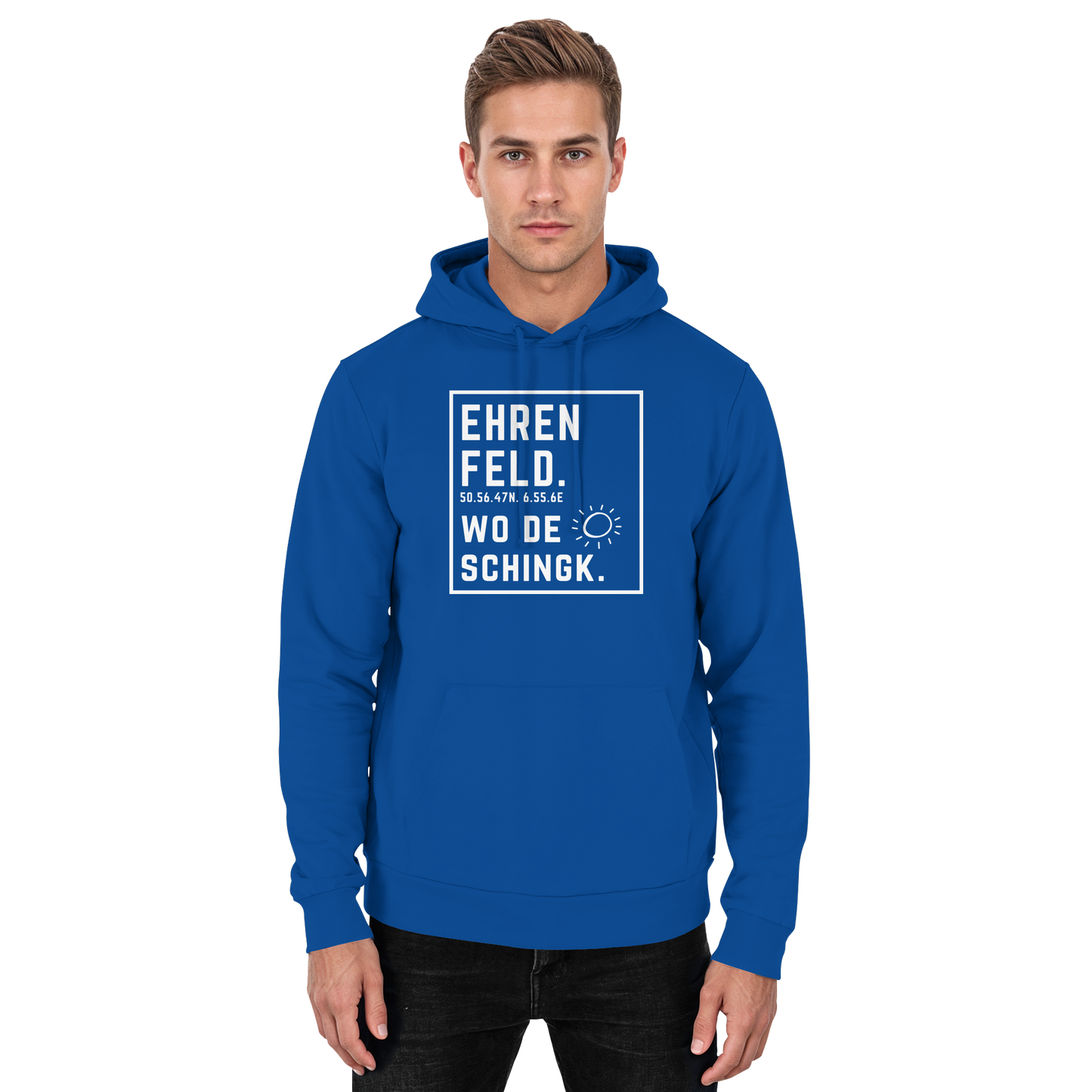 Wo de Sonn schingk - Ehrenfeld Druck - Basic Unisex Hoodie