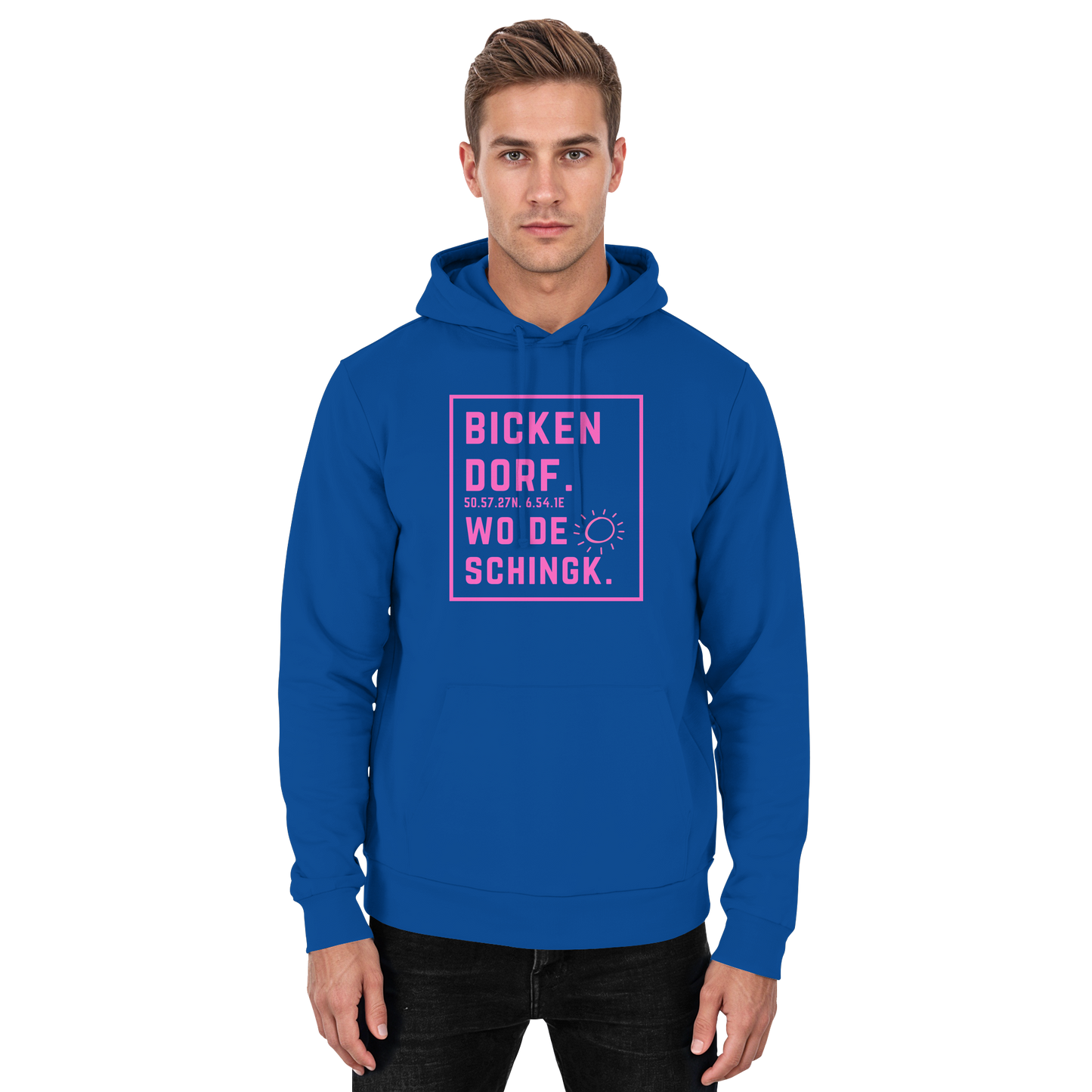 Wo de Sonn schingk - Bickendorf Druck  - Basic Unisex Hoodie