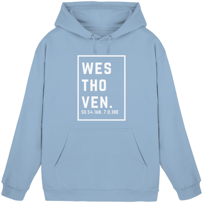 Westhoven Koordinaten (großer Druck auf der Brust) - Basic Unisex Hoodie