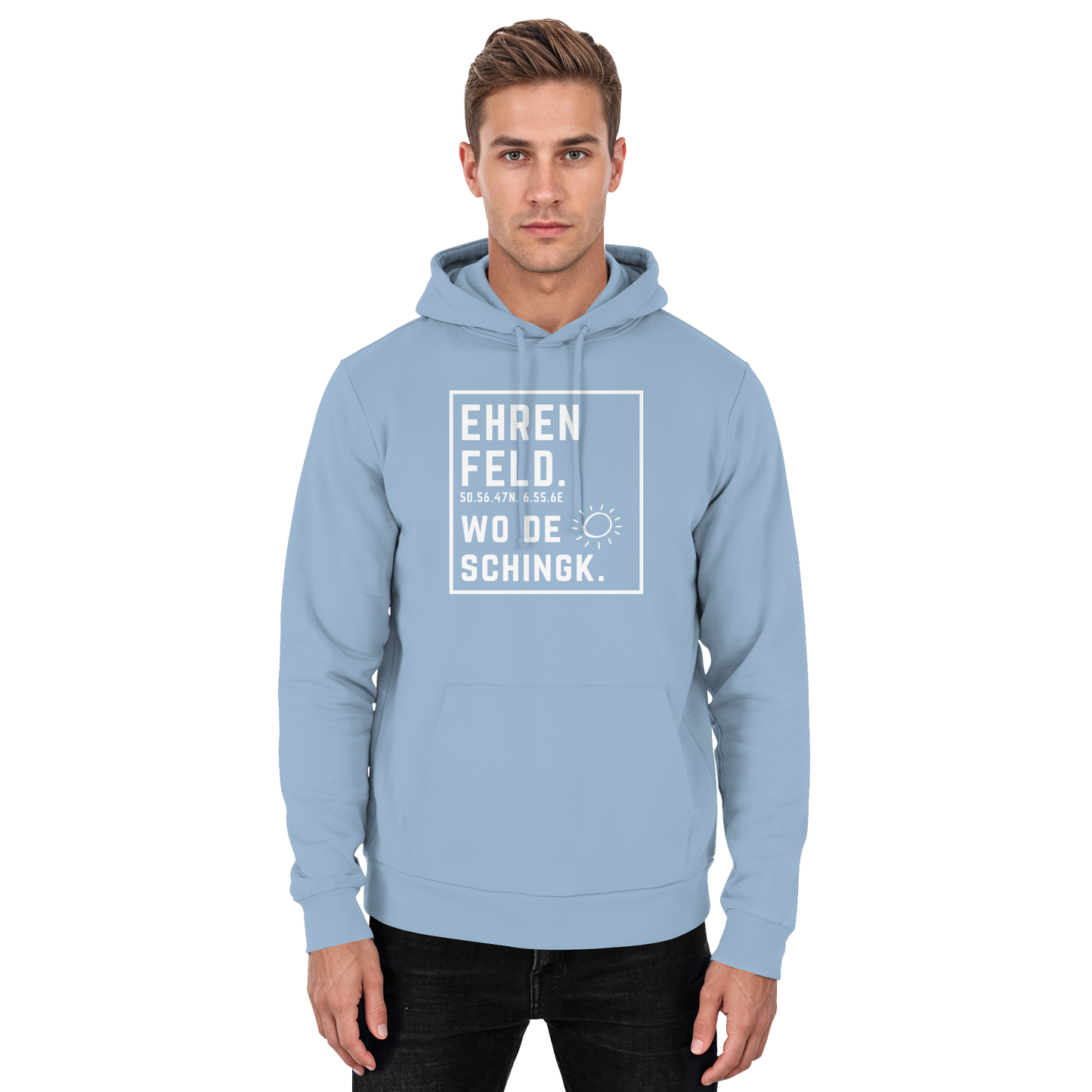 Wo de Sonn schingk - Ehrenfeld Druck - Basic Unisex Hoodie