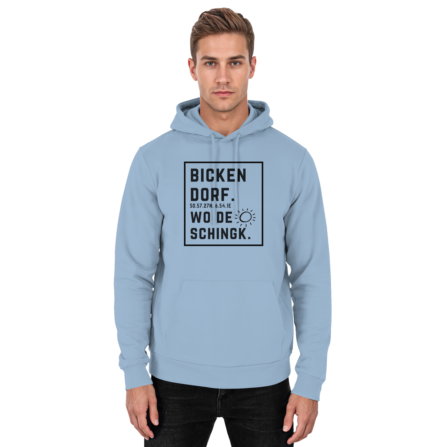 Wo de Sonn schingk - Bickendorf Druck  - Basic Unisex Hoodie