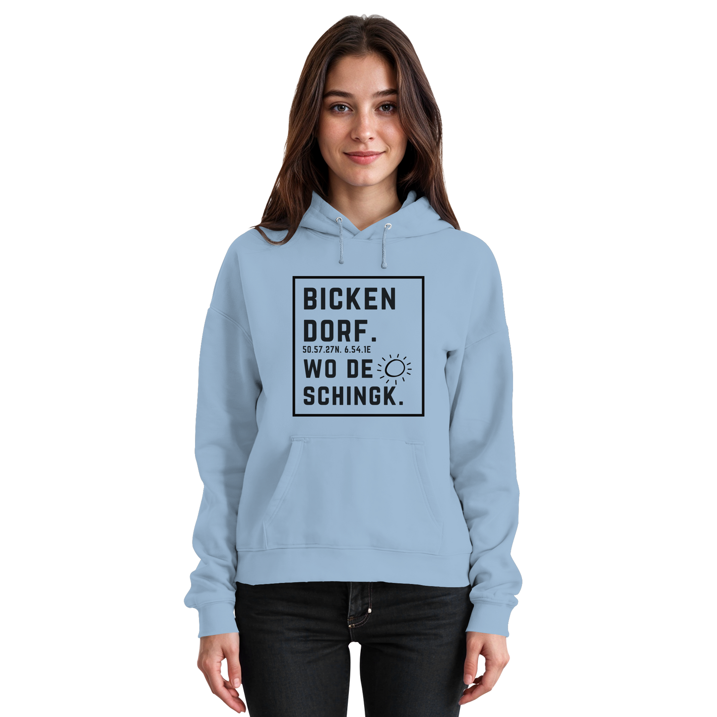 Wo de Sonn schingk - Bickendorf Druck  - Basic Unisex Hoodie