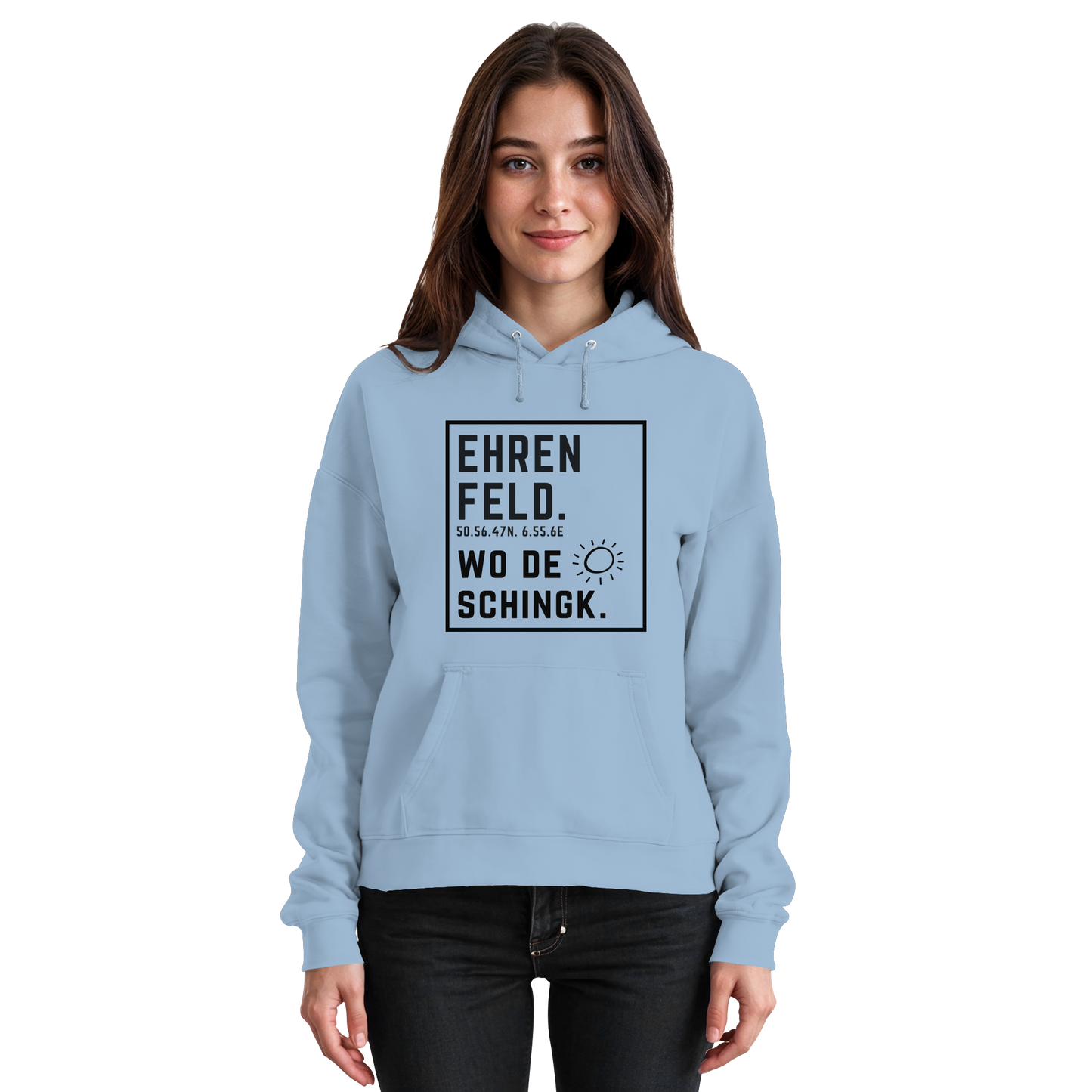 Wo de Sonn schingk - Ehrenfeld Druck  - Basic Unisex Hoodie