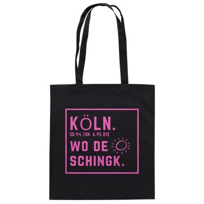 Wo de Sonn schingk - Köln Druck  - Baumwolltasche
