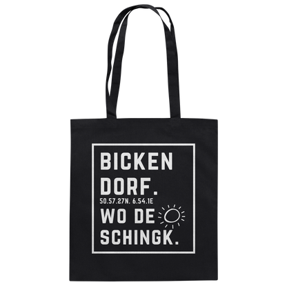 Wo de Sonn schingk - Bickendorf Druck - Baumwolltasche