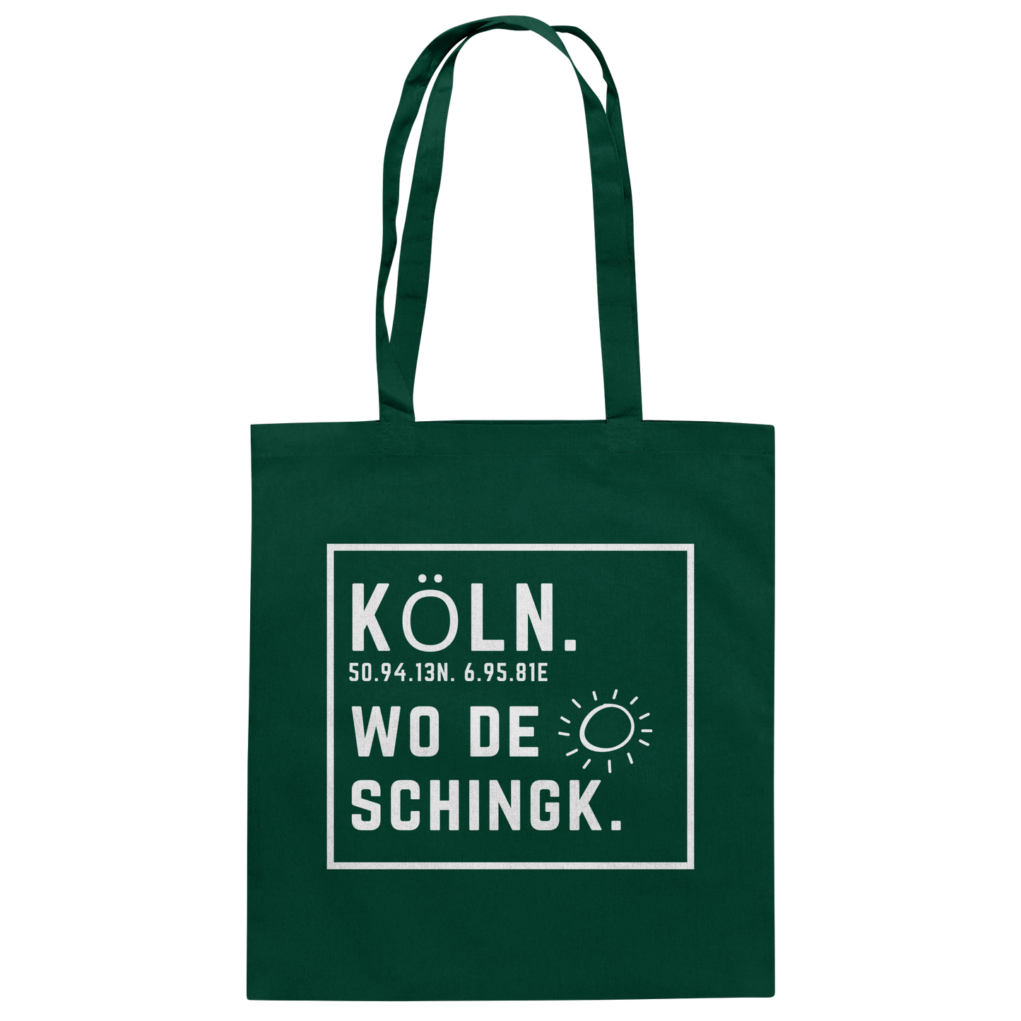 Wo de Sonn schingk - Köln Druck - Baumwolltasche